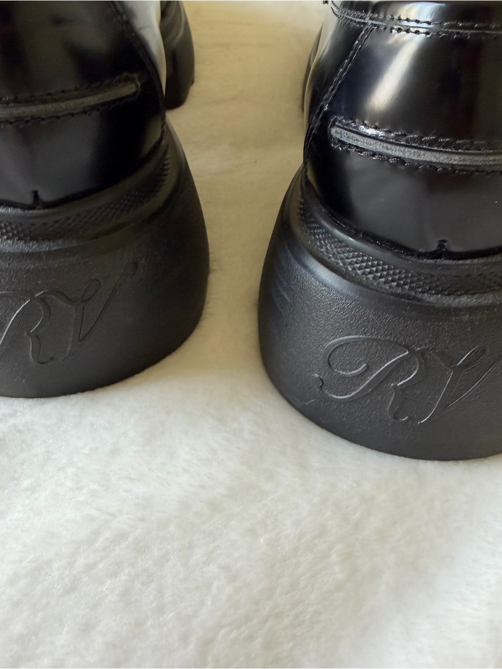 Black Patent platform Loafers with Crystal Buckle - Picture 5 of 5